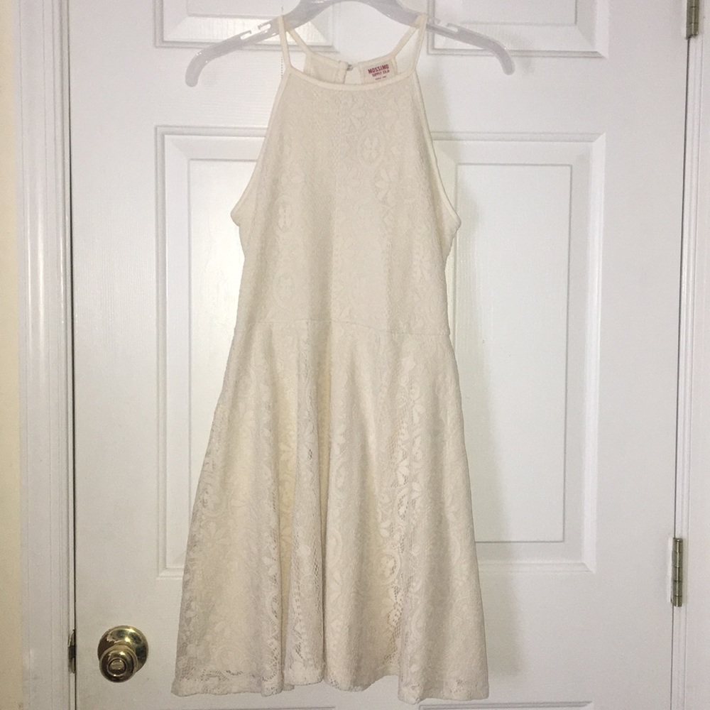 Mossimo Fit and Flare Cream Lace Dress